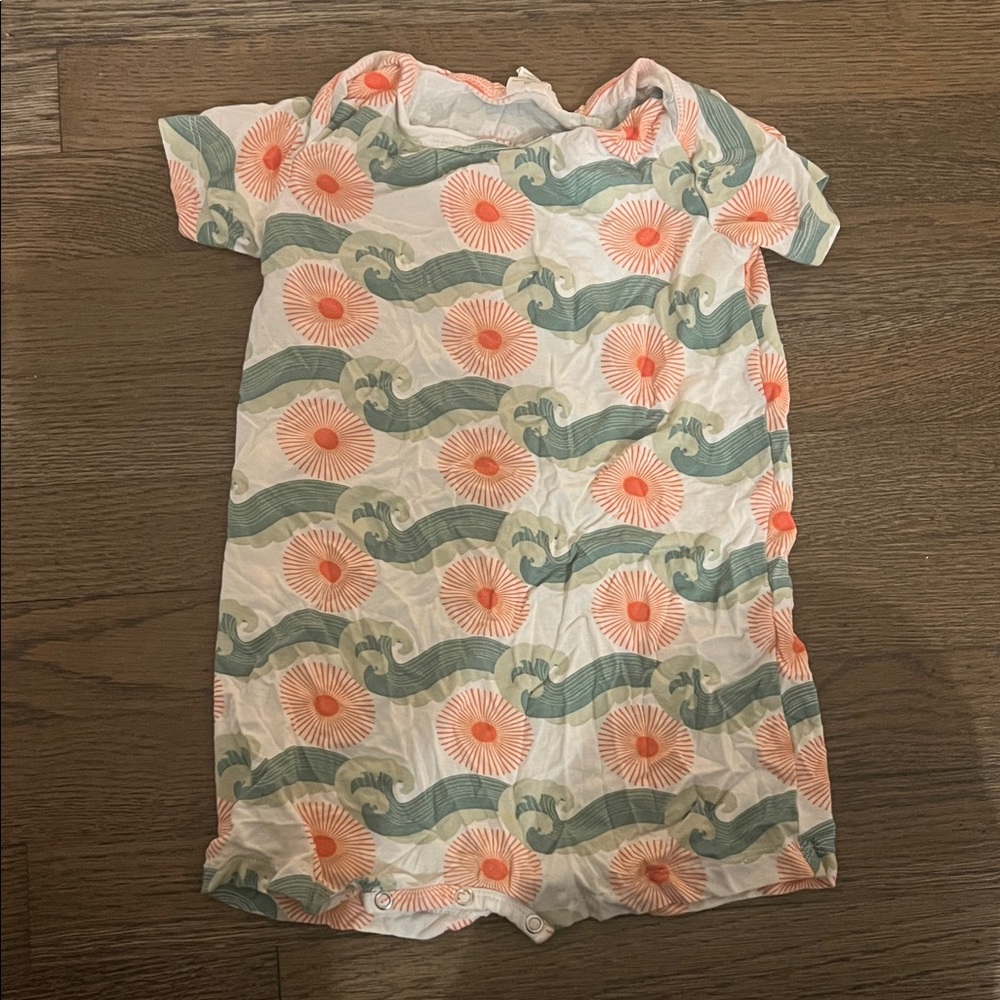 Kate Quinn Floral Bodysuit in Green and Orange